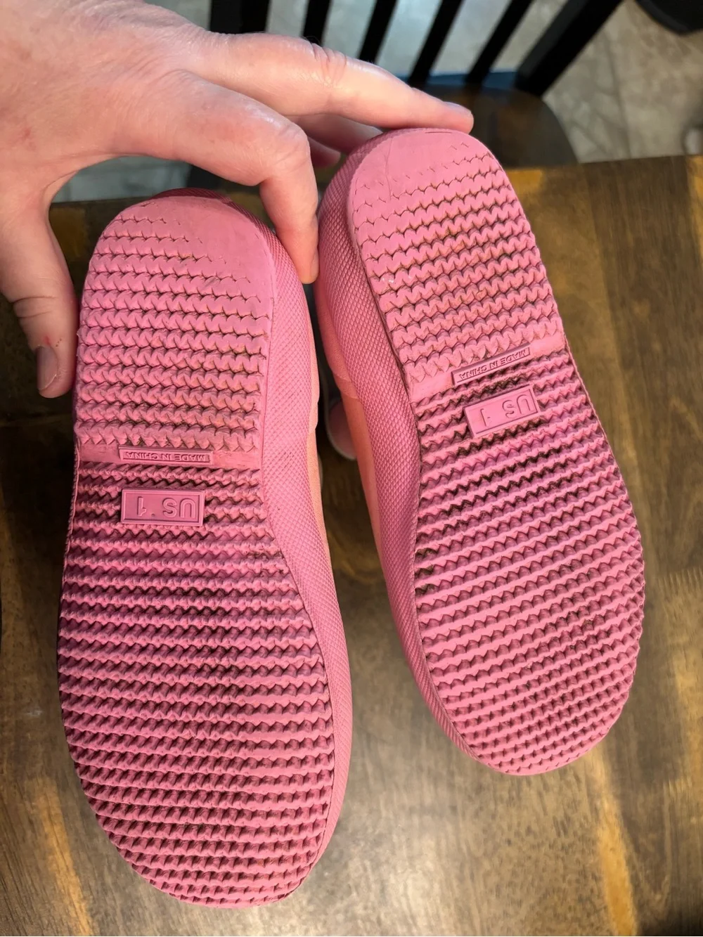 Hunter Kids Size 1 Pink Short Waterproof Rain Boots with Gray Trim
